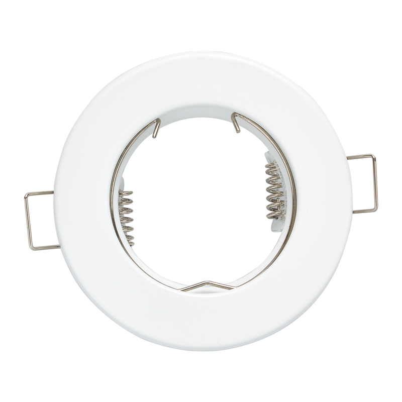 Anneau encastré Rond Blanc "Sara" Acier 81mm