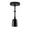 Suspension E27 porcelaine noire 2m de câble