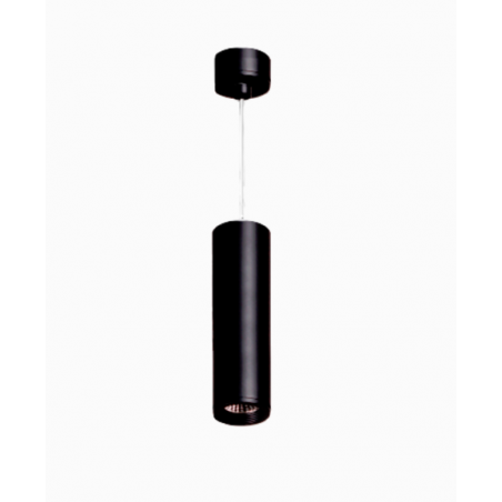 Suspension LED Alu Noir 9W 4000K avec 2m de câble