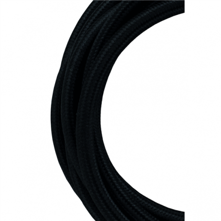 Cordon textile 3x0.75mm² 3m noir