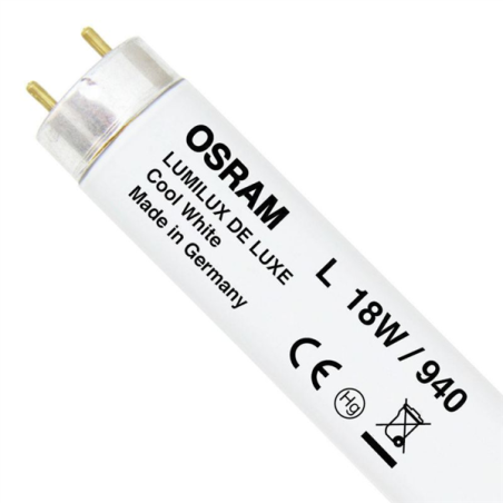 Tube fluorescent 18W 4000K 590mm Ø26mm
