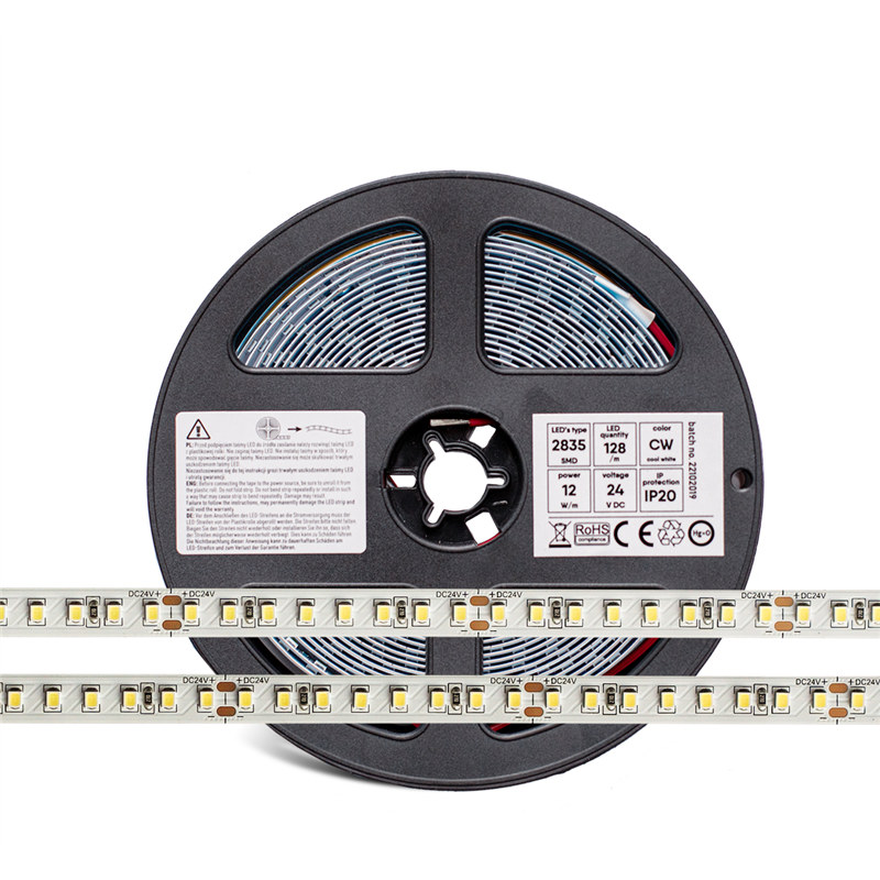 Ruban LED 12W/m 24V Blanc neutre IP20 5m