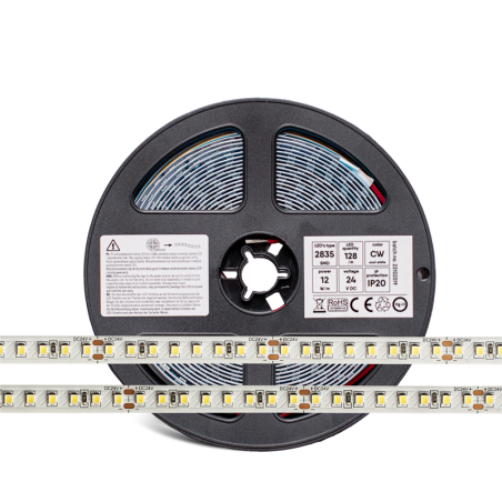 Ruban LED 12W/m 24V Blanc neutre IP20 5m